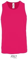 Camiseta Tecnica Tirantes Hombre Sporty Sols - Color Rosa Fluor